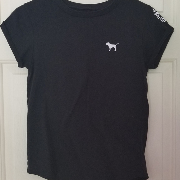 PINK Victoria's Secret Tops - Black Pink tee
